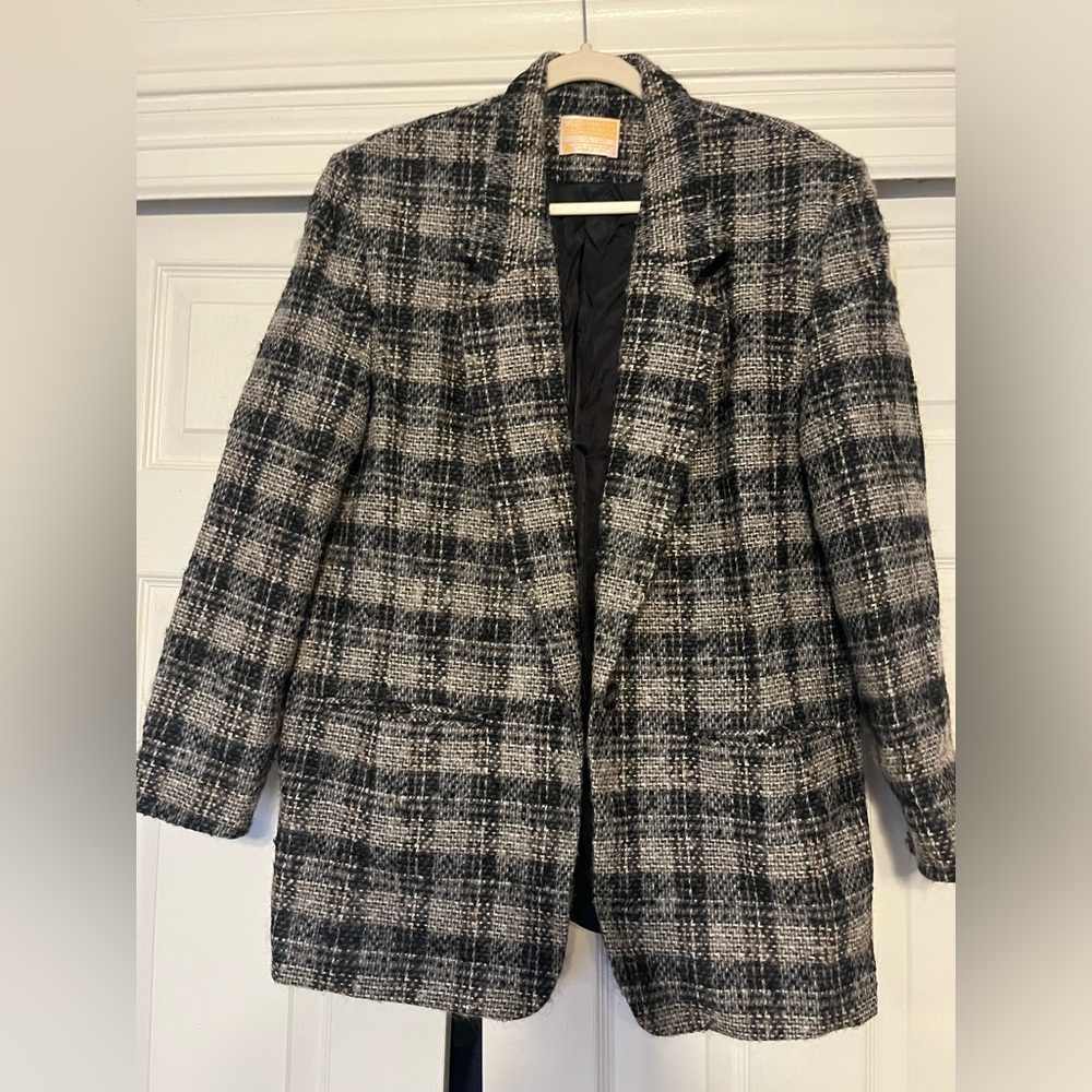 Pendleton Vintage Wool Blazer Plaid Size 14